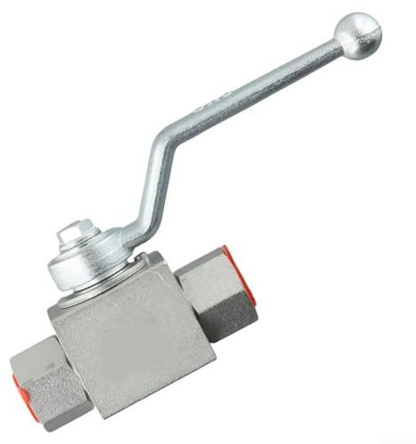 2-Wege-Hydraulik-Kugelhahn, 7250 PSI Arbeitsdruck, Karbonstahl, hydraulische Hochdruck-Kugelhähne mit Griff aus Legierung (M18 x 1,5 Innengewinde)