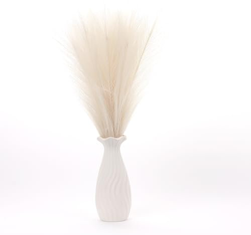Uxney Pampasgras Deko, 55cm Künstliche Trockenblumen für Heimdekoration (Beige, 20 Stück)