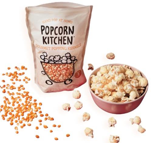 Popcorn Kitchen Gourmet Popping Kernels, Mushroom Popping Corn, Vegan, 800g