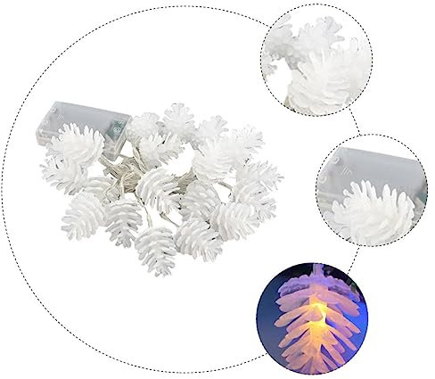 LABRIMP Led Lichterkette Zapfenform Ohne Batterie Dekorative Led Lichterkette Außen Innen Zapfen Lampe Weihnachtsgirlande Für Party Und Festtagsdekoration