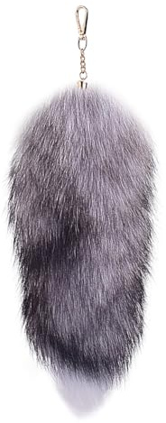 Nocyclonic Fuchsschwanz Anhänger etwa 30CM fox tail, Extra Groß Schlüsselring Tasche Schlüsselketten Anhänger Weich Flaumig Dicht Dekoration