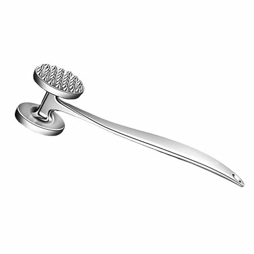 Mazo ablandador de carne de doble cara de acero inoxidable con agarre antideslizante, martillo for carne, clavos, mazo for carne, herramienta for ablandar carne, mazo for cocina, for ablandar carne, c