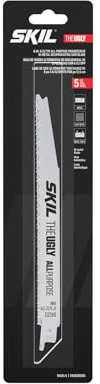 SKIL The Ugly 8 6/12 TPI All-Purpose Reciprocating Saw Blade for SPT44A-00/9216-01, 5-Pack-94101-5