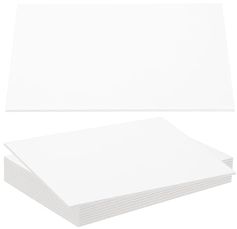 PATIKIL 12x8x0.1 Chipboard Sheets, 10Pcs 100PT Thick Book Board Binders Board Sturdy Bookbinding Supplies for Book Binding Cover, White
