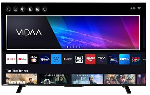 Toshiba Fernseher 55 Zoll Smart TV - VIDAA TV (4K UHD LED TV, Dolby Vision HDR, Triple-Tuner) 55UV2363DAN