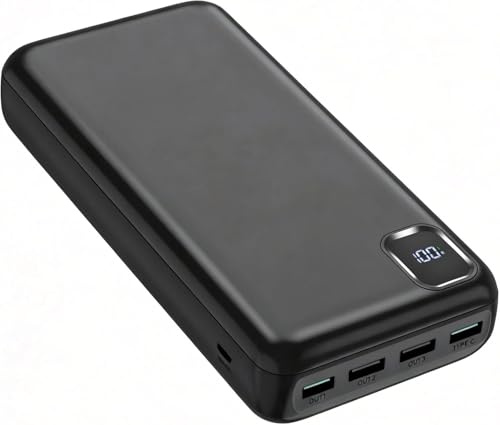 Flowhole Powerbank 50000mAh, 22.5W Power Bank Schnellladung | 4 Ausgänge & 2 Eingänge, Große Kapazität, Tragbares Ladegerät kompatibel mit iPhone Tablets für Outdoor, Camping