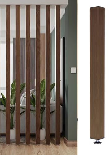 Rustikaler Raumteiler aus Holz, 75 cm hoch – stilvolle Innen-Trennwand für Wohnzimmer, Küche, Schlafzimmer, Bad oder Eingangsbereich – elegantes Latten-Design (1 Stück)