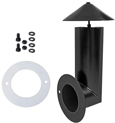 perfk Ensemble cheminée et Chapeau pour cheminée de Barbecue, Utilitaire, Noir, pièces de Rechange, kit de Haute Performance Robuste