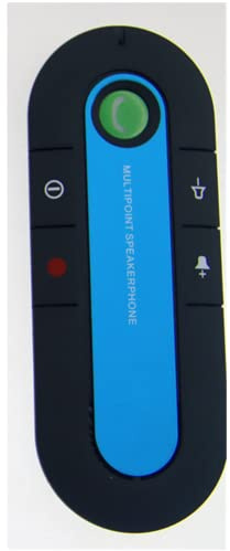 Enceintes Bluetooth sans Fil Portables pour Voiture Kit Mains Libres pour Voiture Enceinte Mains Libres Bluetooth Kits pour Pare-Soleil Lecteur MP3 pour Voiture (Bleu)