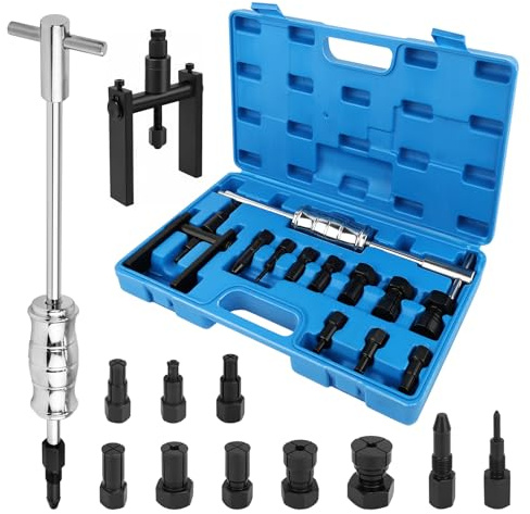 Extracteur de Roulements Upgrade, Kit Extracteur Interne avec Marteau Coulissant & Extracteur à Deux Bras, Extracteur à Marteau Coulissant avec 8 Douilles Expansibles 8–32 mm, Outil Roulement à Billes