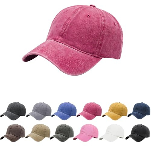Aomig Gorra Vaquera Vintage, Gorra de béisbol Ajustable Unisex, gorra mujer en Apariencia gastada para Casuales Running Beisbol Tenis Golf