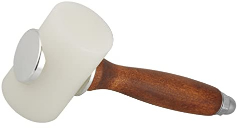 RASTKY Martello da Intaglio in Pelle di Nylon Naturale in Legno Martello da Intaglio Artigianale in Pelle Pragmatico Presa Comoda Professionisti della Stampa o del Taglio Fai-da-te Materiale: