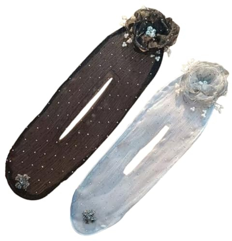 Lace Flower Hair Disk, Embroidered Flower Roller, Flower Hair Bun Roller For Long Thick Hair Accessories For Women (White+Black)
