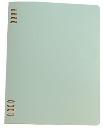 DVMSIEF Anteckningsbok med lösa blad enkelt fodral, inga repor, lösa blad PP-omslag A5-manual, lösa blad kärna, B5, horisontell insida, avtagbar (PP-B5-l grön)