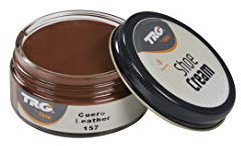 TRG the One - Crema Protectora para Calzado de Cuero a base de ceras | Betún para Zapatos de Piel y Piel Sintética | Nutre, da brillo y mantiene el color | Shoe Cream #157 Cuero, 50ml