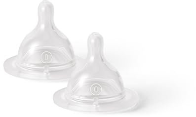 MAM Teats Size 0 | 2 Pack | Extra-Slow Flow | Fits All MAM Bottles | Made from SkinSoft Silicone | Baby Accessories for Newborn