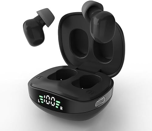 Wireless Earbuds,2025 Mini Sleep Earbuds Bluetooth 5.4 Headphones In Ear with Noise Cancelling Mics,Side Sleepers Headset,IPX7 Waterproof Earphones,LED Display,Touch Control,for iPhone/Android/Samsung