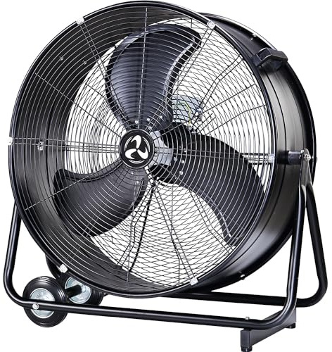 CasaFan Ventilador industrial de pie DF600 Eco IP54 SL/Certificado uso industrial 2006/42/CE / 123W / Cable de 2,5 m
