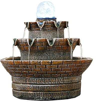 jinyi2016SHOP Fontane da Tavolo Giardino e Casa Fontana Landscaping Home Decor Fai da Te Accessori casa Figurine Desktop FengShui Fontana .Decorazione della Fontana