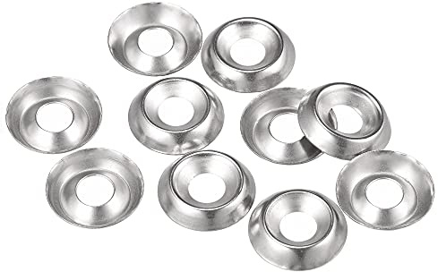 sourcing map 50pcs Rondelle à Tête Fraisée 17,5mm x 6,5mm x 3,5mm en Acier Inoxydable 304 Rondelle Cuvette Tasse Rondelle Fraisé pour Boulon à Vis