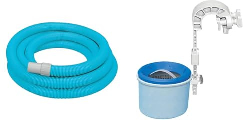 Intex Polypropylen (PP), Oberflächenskimmer - Deluxe Oberflächenskimmer zur Wandmontage - Hängeskimmer & Deluxe Vacuum Hose - Vakuum Schwimmbadschlauch - Ø 38 mm - 762 cm
