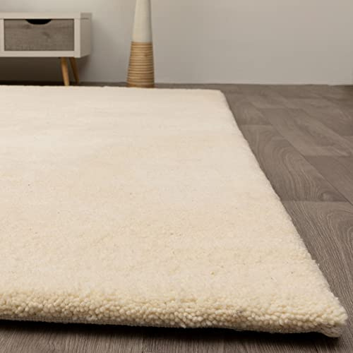 Steffensmeier Berber Teppich FES | Schurwolle | Handgeknüpft | 15/15 Triple | Uni, Größe: 120x180 cm