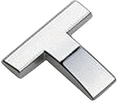 anso 1 x Auto Cromo Metal DIY Letras 3D Digital Alfabeto Emblema Coche Bumper Pegatinas (T)