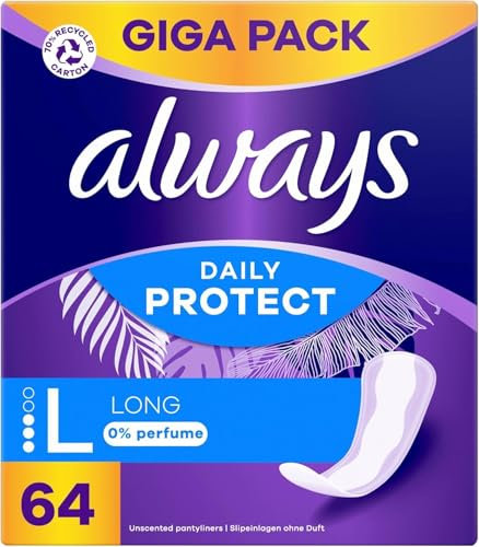 Always Daily Protect - Salvaslip da donna, 64 leghe, senza profumo