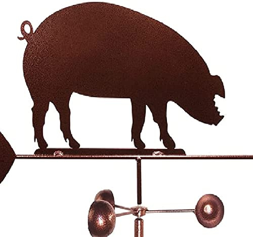 Girouette Cochon Animal Métal Girouette Décoratif Vent Direction Indicateur Rétro Durable Ferme Scène Jardin Piquet Girouette pour Outil De Mesure Extérieur