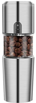ALSAM Macinacaffè Elettrico, macinacaffè Portatile e Automatico, macinacaffè Elettrico, macinatura in Ceramica Regolabile con impostazioni di macinatura Multipla, Ricaricabile Tramite USB