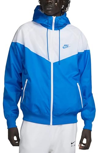 Nike DA0001-406 M NK WVN LND WR HD JKT Giacca Uomo PHOTO BLUE/WHITE/PHOTO BLUE Taglia M