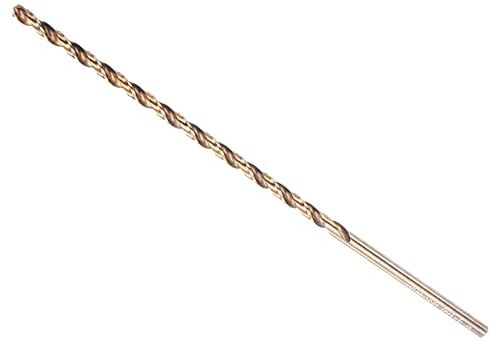 CoCud Extra Largas Helicoidales Taladros, 4mm Diámetro 160mm Longitud, M35 Alta Velocidad Acero Oro Óxido Taladro para Madera Maleable Hierro Aluminio Plástico, 1uds