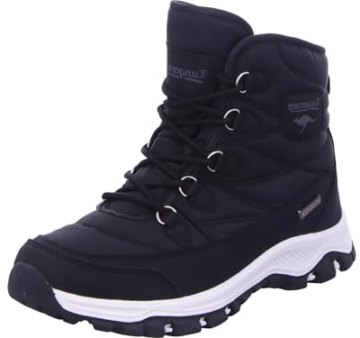 KangaROOS K-FW Bonnie - Botas de nieve para mujer, color negro y blanco, talla 39 EU, Color blanco y negro., 39 EU