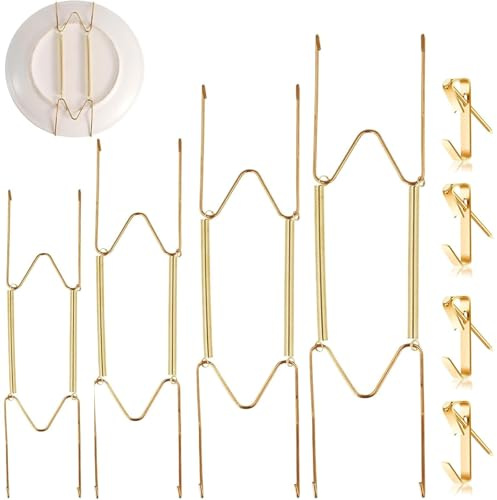 CSLGDMAI 4 PCS Plate Hangers for the Wall, 6/8/10/12 Inch