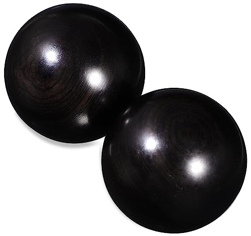 Vaguelly Zwei Holz Handmassagebälle 4cm Aus Langlebigem Rosenholz Glatte Oberfläche Zur Handgymnastik Und Muskelentspannung Tragbare Chinesische Stressbälle Für Erwachsene Und Kinder