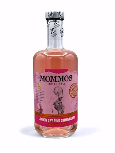 Mommos London Dry Fresa 0.0% - Alternativa GIN FRESA - Sin alcohol - Sin Azúcar - Bajo en Calorías - Premium -700ml | Para los amantes de las espirituosas 0% alcohol