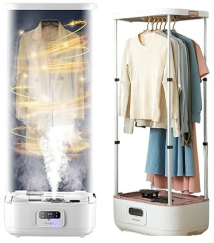 Máquina de planchar automática, plancha de vapor vertical inalámbrica de 900 W con control remoto, caja de aromaterapia integrada para el cuidado de la ropa sin esfuerzo