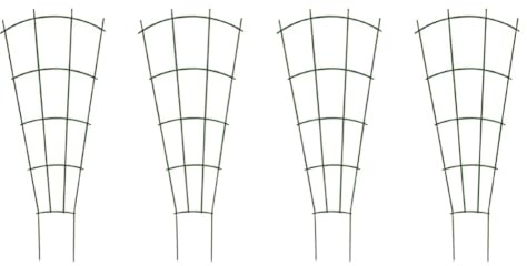 Marco de soporte para plantas al aire libre, 4 enrejados de metal para vides y flores trepadoras