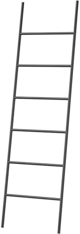 Échelle à 6 niveaux autoportante en métal pour serviettes et vêtements pour chambre à coucher et salon, support de séchage mural, décoration d'intérieur, 50 x 170 cm, noir élégant