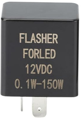 Universal 2 poliges 12V Motorrad LED Blinker Relais für Fahrzeugmotorräder, Lastunabhängiges Blinkrelais für Motorräder, Mopeds und Quads, Stabilisiert die Blinkfrequenz für LED und Halogen Blinker