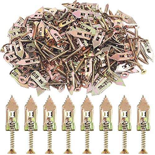 Tnfeeon Anclajes de Perforación Automática con Tornillos Acero Al Carbono Anclajes de Paneles de Yeso Chapados en Zinc Juego de Expansión para Paneles de Yeso Capacidad de Montaje en (10pcs)