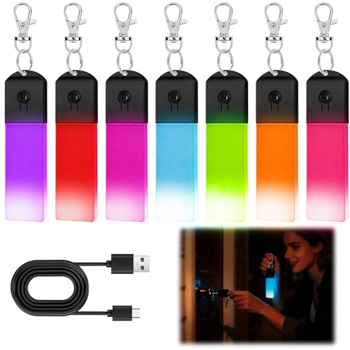 AXVRAV Lot de 8 cartables à LED clignotantes - 5 modes d'éclairage - Rechargeable par USB - Réflecteurs - Lumière de sécurité pour enfants - Pour cartable, course, jogging, poussette