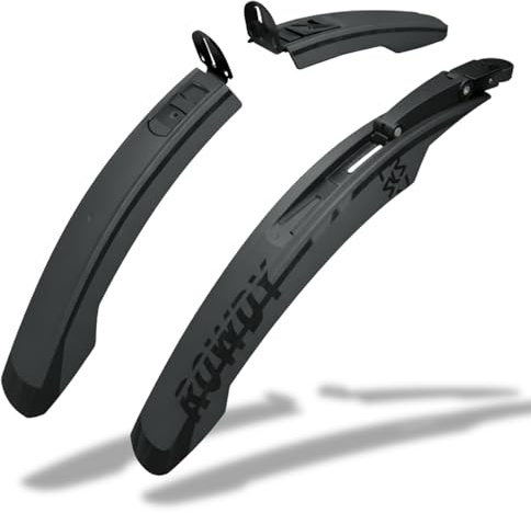 SKS GERMANY ROWDY SET 2.0 Kinderfahrrad Schutzblech (Spritzschutz aus Hochleistungskunststoff, Multi-Adjust-System für verschiedene Rahmen, einfache Montage, optionales Rücklicht, Made in Germany)