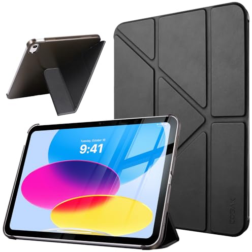 CoBak skyddshölje för iPad A16 11:e generation 11 tum 2025 och iPad 10:e generation 10,9 tum 2022 – skyddshölje med flerställningsställ porträttläge, penna-hållare och automatisk in-/urkoppling