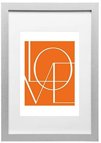 WOLTU Bilderrahmen 13x18 cm Silber, 10er Set MDF-Holz Fotorahmen mit Passepartout, bruchsichere PS-Platte zum Aufhängen und Aufstellen, Collage Wanddeko Rahmen