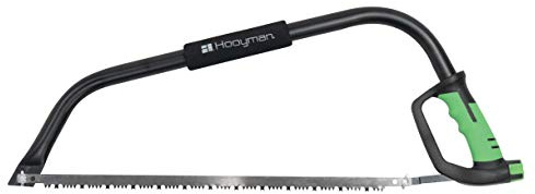Hooyman Bow Saw with Heavy Duty Construction, Ergonomic No-Slip H-Grip Handle, Impulse-Hardened Teeth, SK5 Steel Blade, and Blade Tension Knob for Land Management, Yard Work, Gardening, and Outdoors