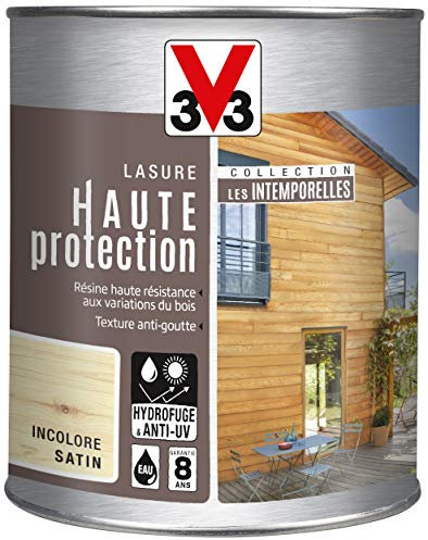 V33 Lasure haute protection 8 ans, Les intemporelles, Incolore, 1 L