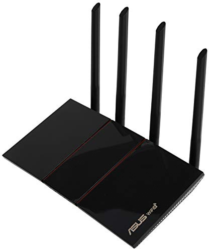 ASUS RT-AX55 (AX1800) Router extensible WiFi 6 de doble banda, seguridad de red sin suscripción, protección instantánea, controles parentales, VPN integrada, compatible con AiMesh, juegos y