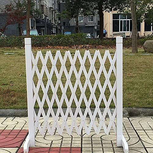 Clôture Jardin Palissade Jardin Bois massif coupé intérieur extérieur jardinage Patio plante vignes grimpantes 2 couleurs clôture décorative jardin bordure bordure GXBCS0903(Color:White;Size:70c