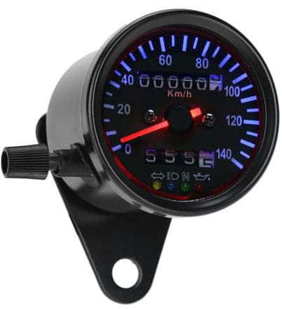 KIMISS Contachilometri Contagiri Manometro Universale M,1986 Tachimetro per Motocicletta Racer